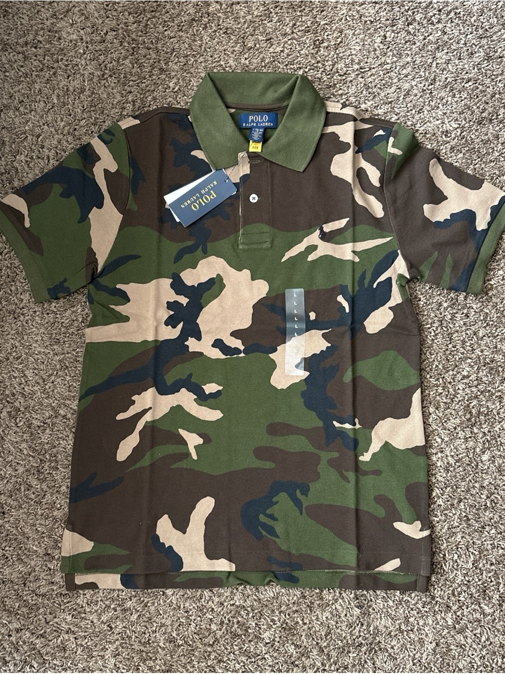 Polo by Ralph Lauren Green & Brown Camo Polo Shirt